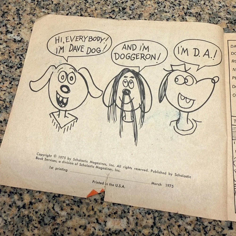 Vintage Dave Dog And The Spaghetti Thief Simon De La Torre 1975 Kids Comic Book